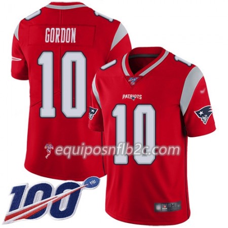 Camiseta Hombre NFL New England Patriots Josh Gordon 10 Nike Rojo I 100th Camiseta Hombre NFL New England Patriots Josh Gordon 10 Nike Rojo I 100th